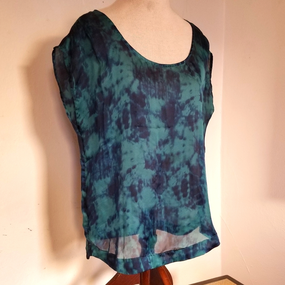 H&M silky watercolor top